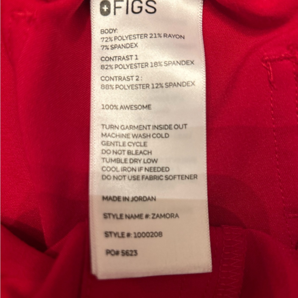 Figs Winning Red Zamora joggers size small petite. - Picture 4 of 5